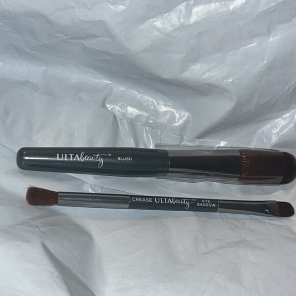 ULTA Brush Set 5" Shadow/crease duo and Blush with dark gray handles - Picture 2 of 8